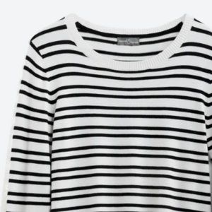 Aubree Elbow Patch Striped Sweater